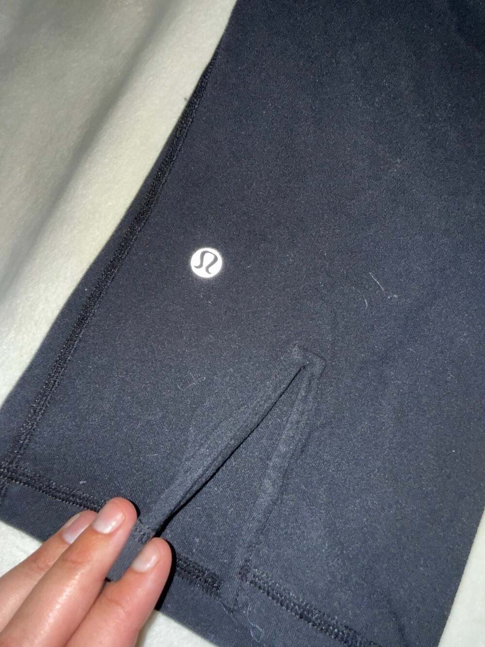 Lululemon Black Athletic Leggings with Side Slit